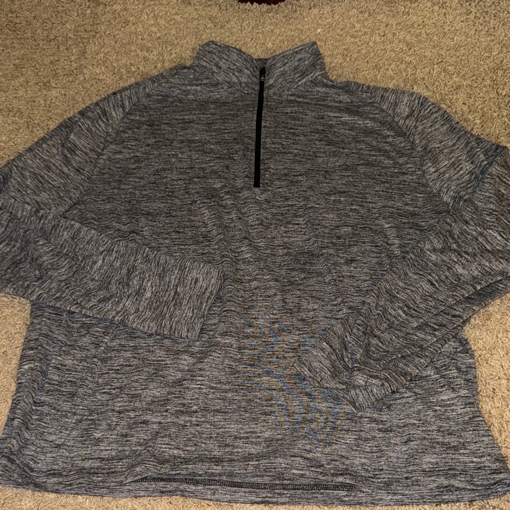 Perry Ellis Men's Heathered Gray Zip-Up Sweater